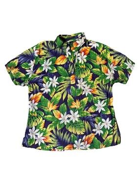 Go Barefoot Trader Joe’s Hawaiian Button Shirt. Excellent. Women’s Size XL